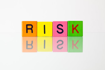 Risk - an inscription from children's  blocks