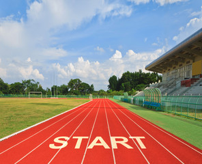 racetrack of word start for the concept of starting point.