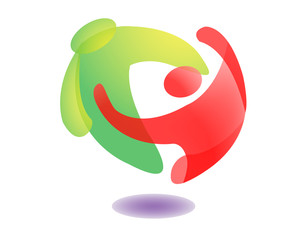 People Hug Logo Icon