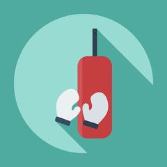 Flat modern design with shadow icon punching bag