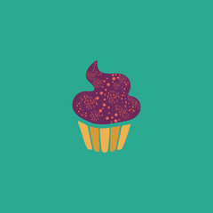 vector cupcake icon