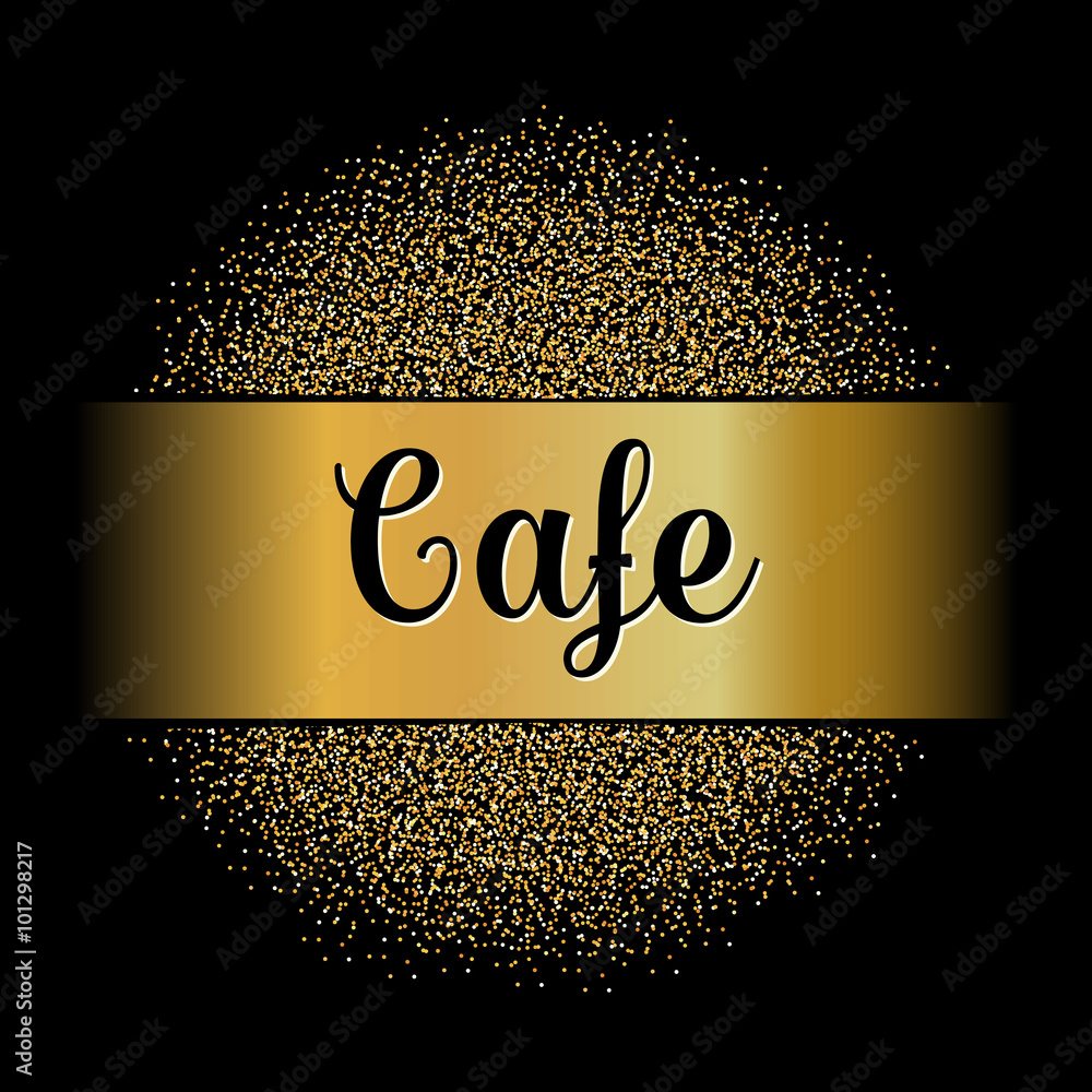 Poster abstract creative concept vector design layout with text - cafe. for web and mobile icon isolated on