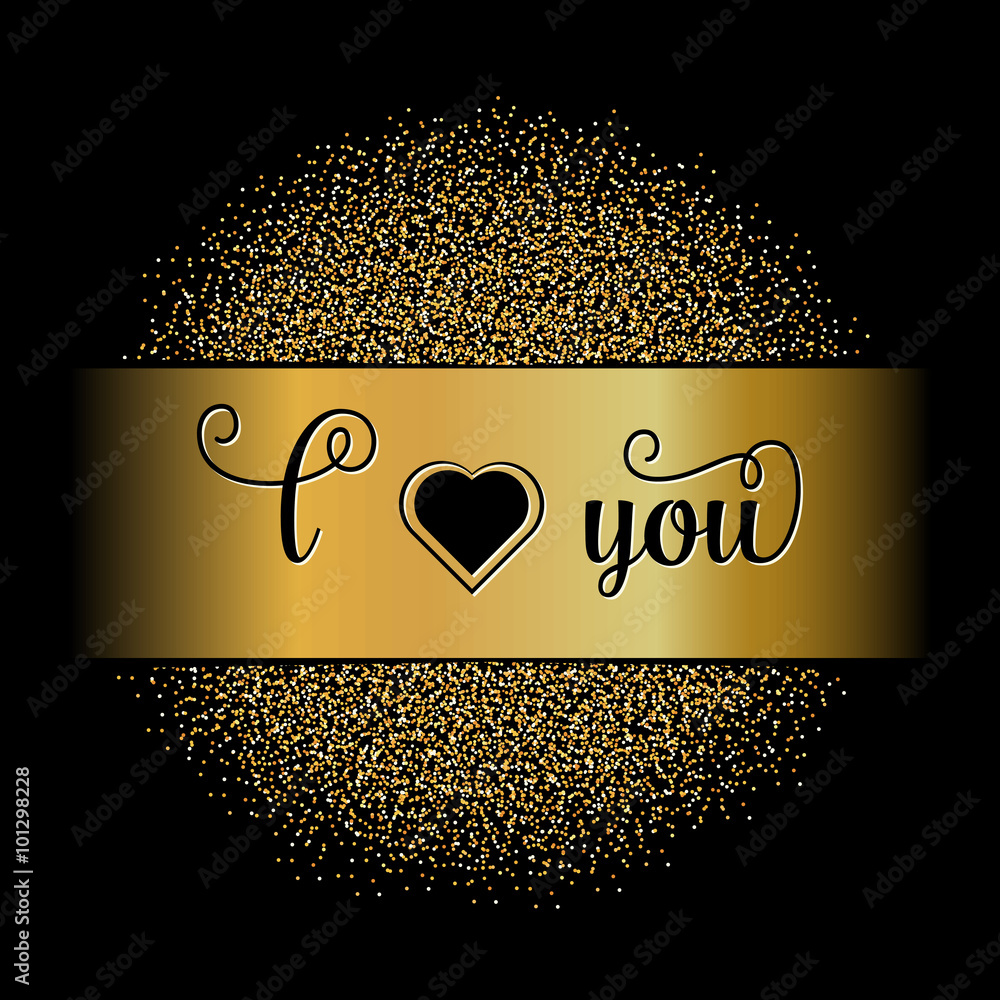 Aufkleber abstract creative concept vector design layout with text - i love you. for web and mobile icon isola