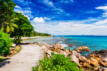 Naklejka premium Tropical beach. The Seychelles