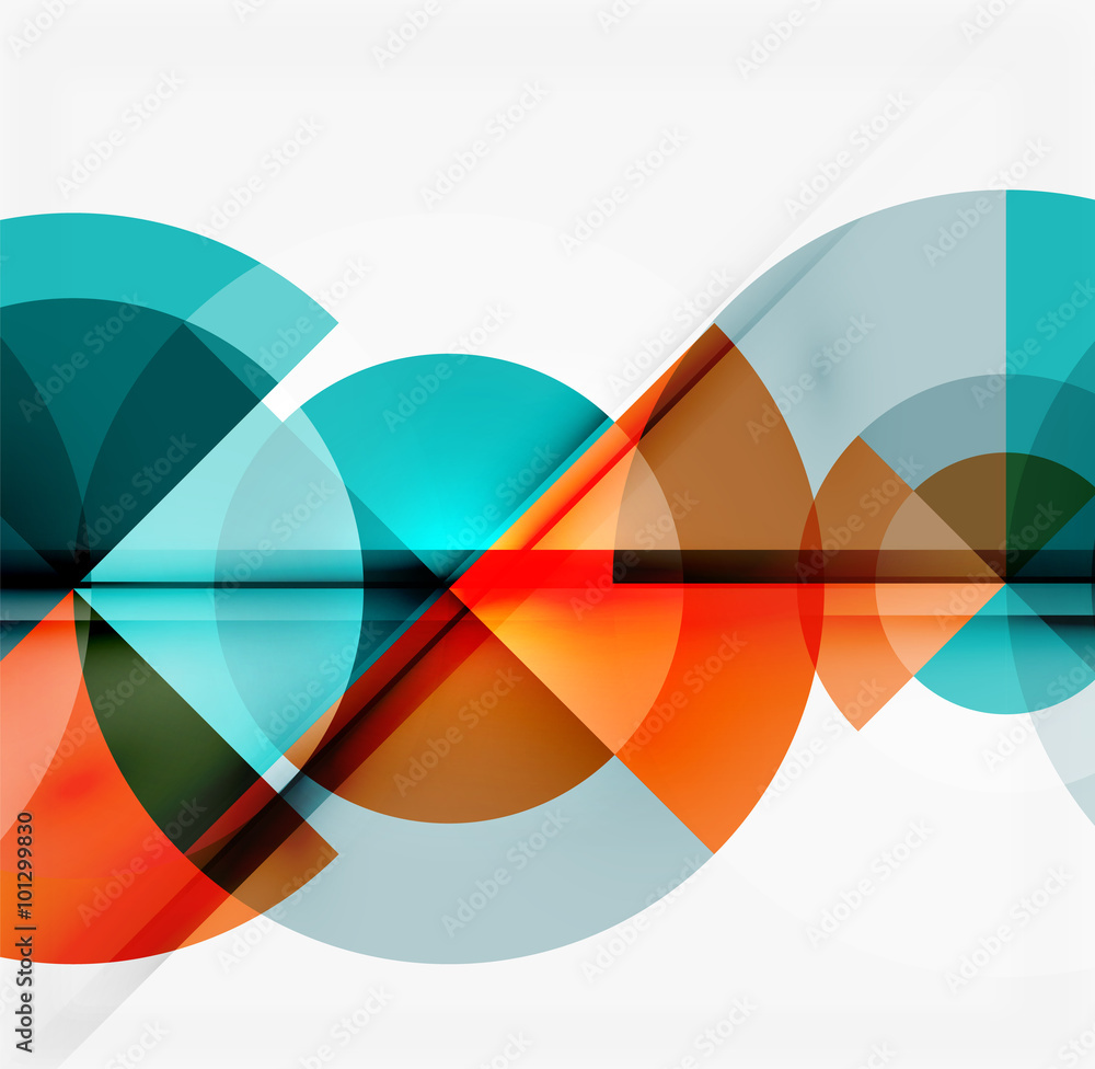 Poster Geometric design abstract background - circles