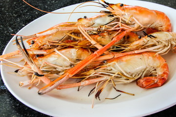 Grilled prawn, seafood