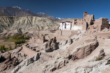 Fototapeta premium Ruins of budhist temple in Basgo, Ladakh, India