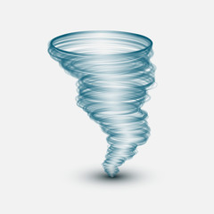 Abstract tornado on isolated background