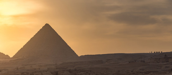 Fototapeta na wymiar Egypt. Cairo - Giza. General view of pyramids
