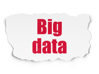 Obraz premium Information concept: Big Data on Torn Paper background
