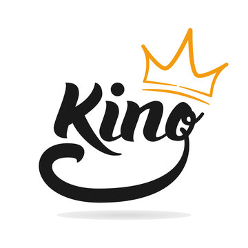 King logo template. Hand lettering