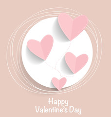 Valentine`s Day card. Vector illustration.