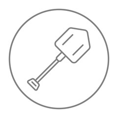Shovel line icon.