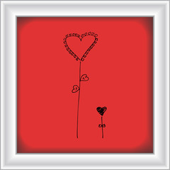 Doodle of a love heart design