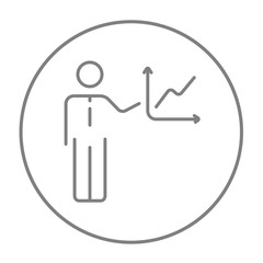 Business report line icon.