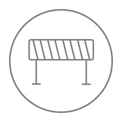 Road barrier line icon.