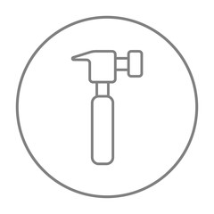 Hammer line icon.