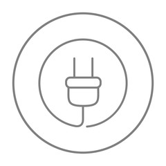 Plug line icon.