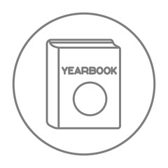 Yearbook line icon.