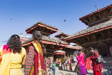 Fotobehang KATHMANDU, NEPAL - FEBRUARI 10, 2015: Het beroemde Durbar-plein o © Curioso.Photography