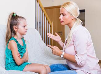 Nanny scolding at little girl