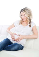 Fototapeta premium Attractive blond pregnant woman