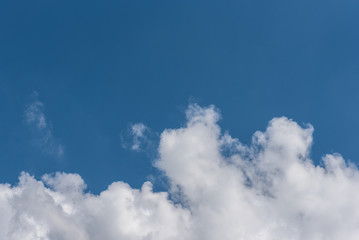 blue sky and white cloud as background
