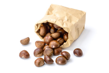 chestnuts in paper bag, (large depth of field, taken with tilt shift lens)