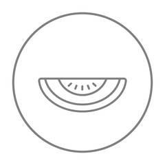 Obraz premium Melon line icon.