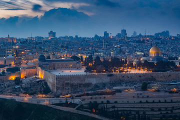 Naklejka premium Widok na stare miasto w Jerozolimie. Izrael