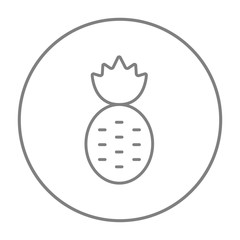 Pineapple line icon.