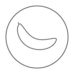 Banana line icon.