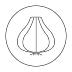 Garlic line icon.