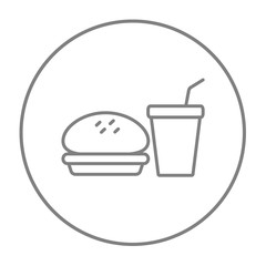 Fast food meal line icon.