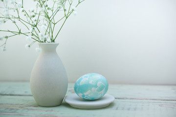 Easter eggs composition in watercolor cute style