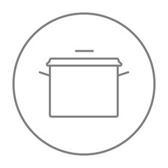 Saucepan line icon.