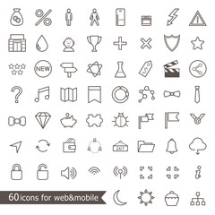 Set of icons for web and mobile
