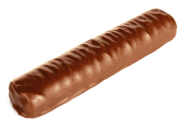 Tasty chocolate bar isolated on white background