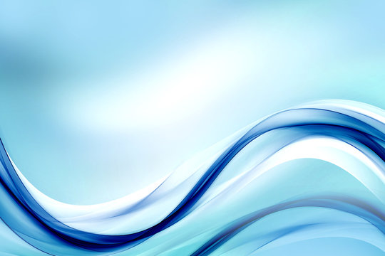 Beauty Background Abstract Blue Wave Design