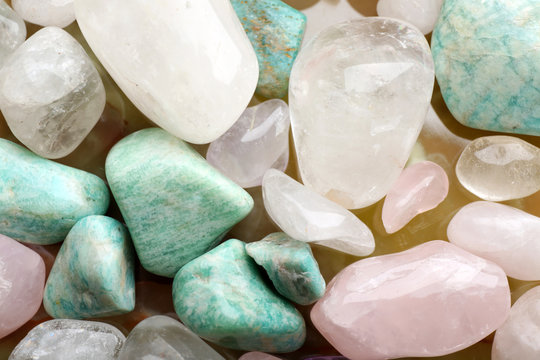 Semiprecious stones closeup