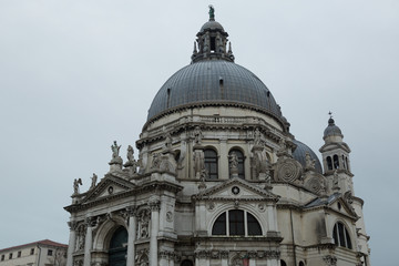 Fototapeta na wymiar cupola of the 17th century basilica of Santa Maria della Salute, Venice, Italy