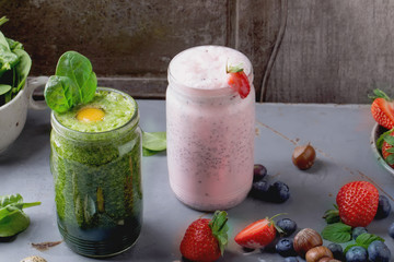 Strawberry and Spinach Smoothies