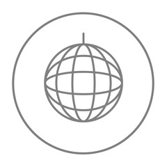 Disco ball line icon.