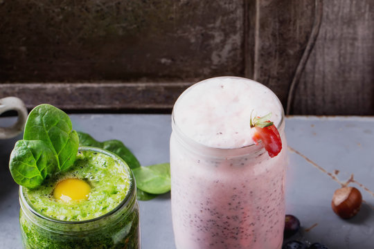 Strawberry and Spinach Smoothies