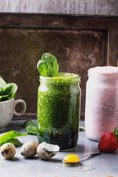 Strawberry and Spinach Smoothies