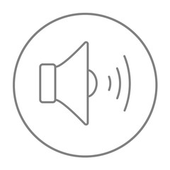Speaker volume line icon.