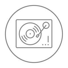 Turntable line icon.