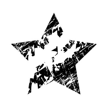 black grunge star brush stroke texture, background