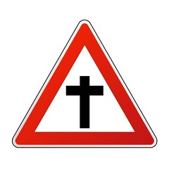 Obraz premium Achtung Kirche Schild