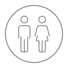 Couple line icon.